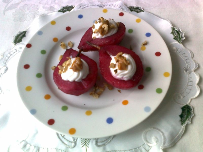 Gruszki duszone w winie