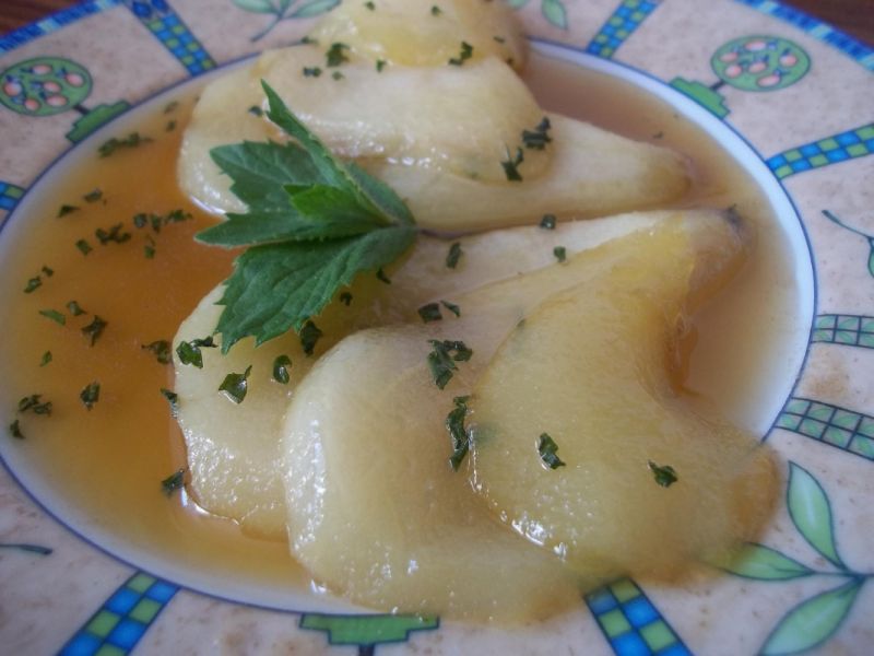 Gruszki w miętowym sosie