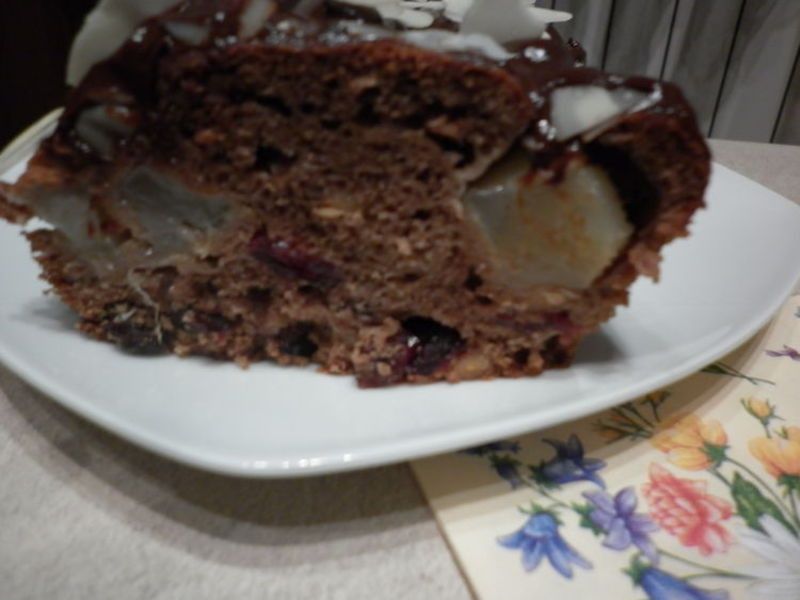 Gruszkowe ciasto z bakaliami Gruszkowe ciasto z bakaliami