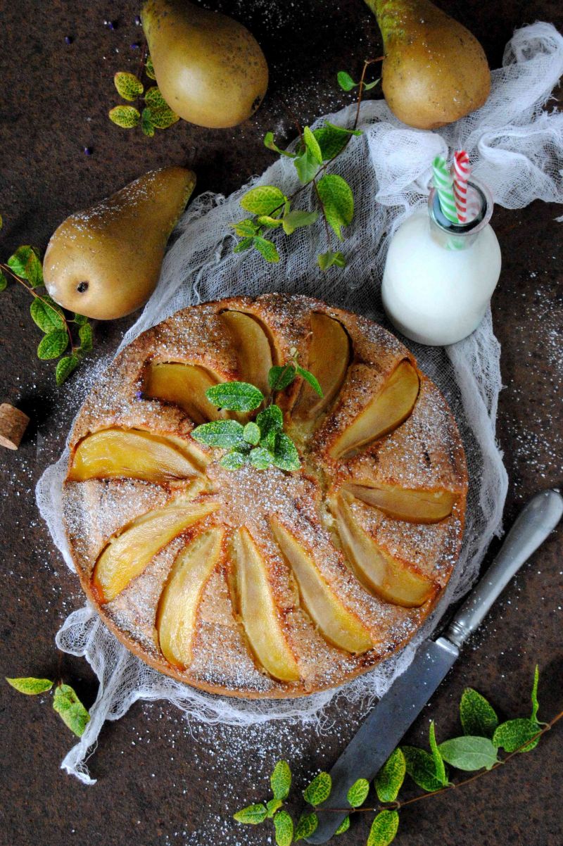 Gruszkowe ciasto z mascarpone