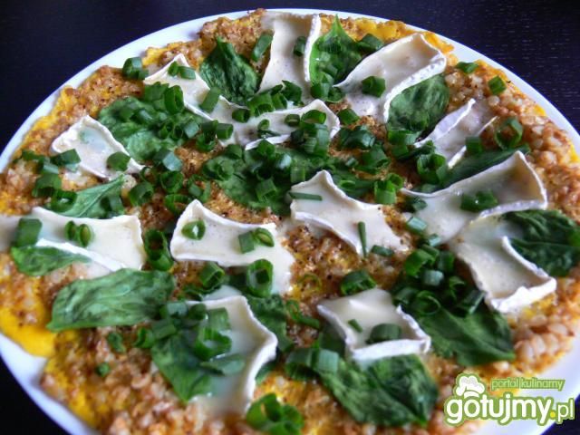 Gryczany omlet ze szpinakiem