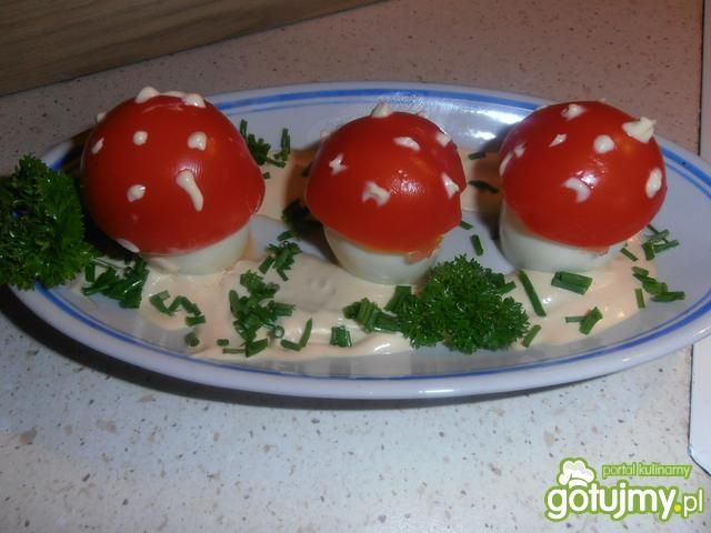 Grzybki  jajeczne w majonezie