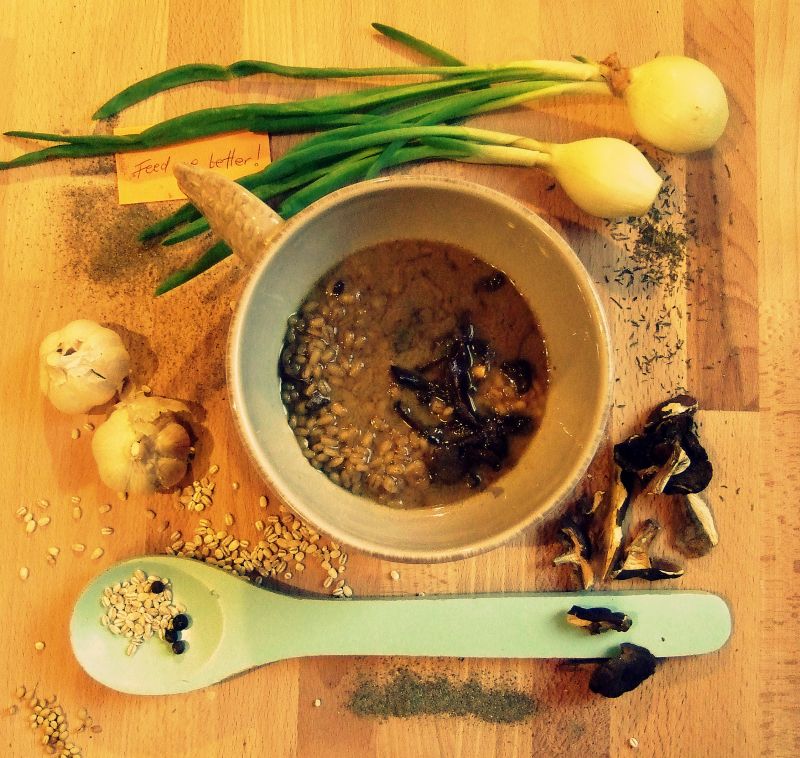 Grzybowy krupnik zimowy