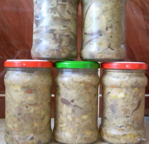 Grzyby leśne duszone, pasteryzowane