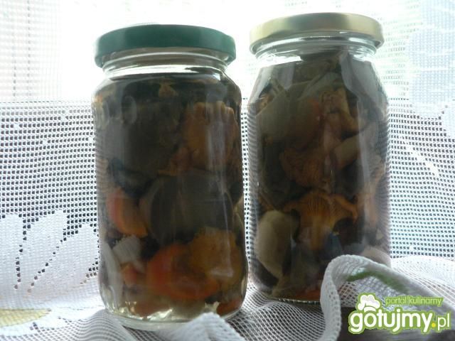 Grzyby marynowane z marchewką i cebulką 