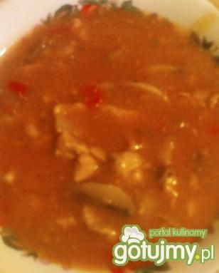 Gulasz pieczarkowy w sosie pomidorowym