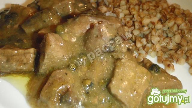 Gulasz stekowy  z zielonym pieprzem