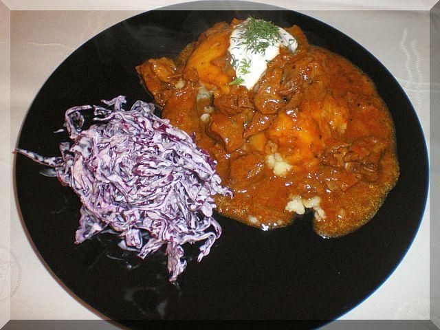 Gulasz wołowy na piwie Porter