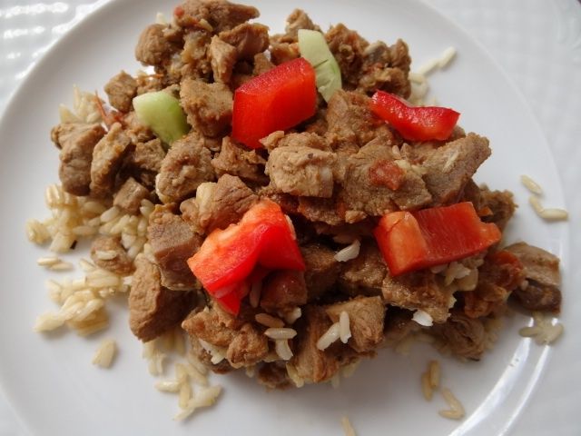 Gulasz z indyka z ryżem Gulasz z indyka z ryżem