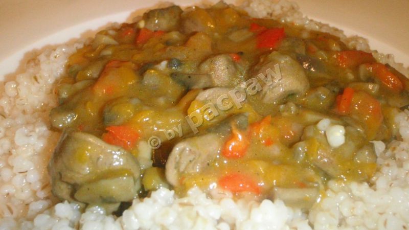 Gulasz z serc drobiowych