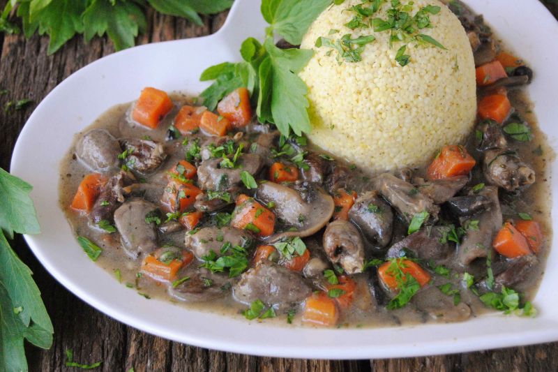 Gulasz z serc drobiowych