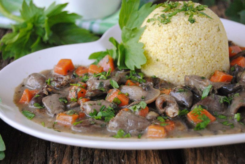 Gulasz z serc drobiowych