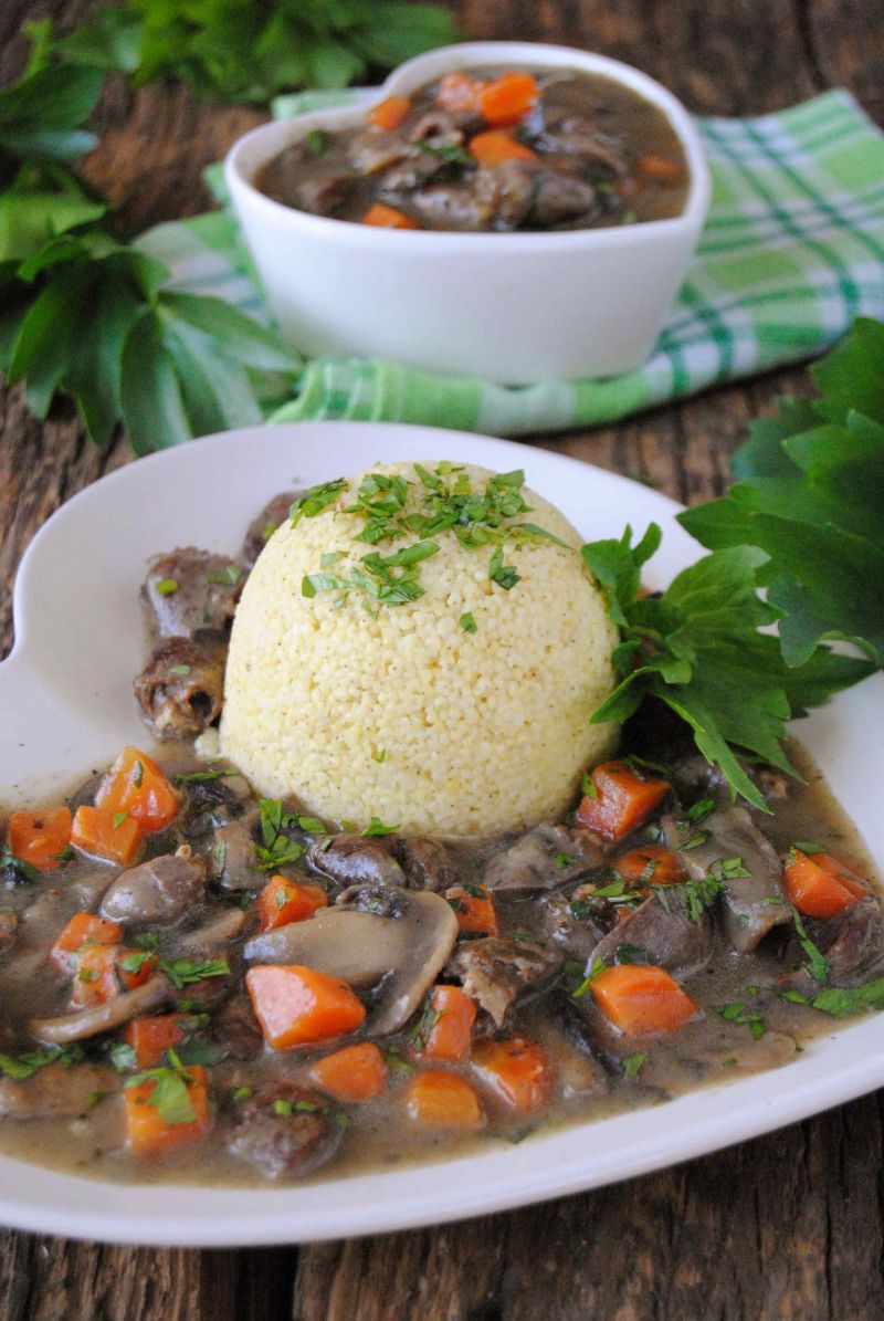 Gulasz z serc drobiowych