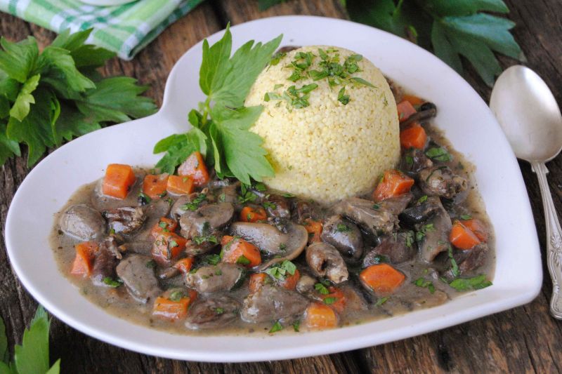 Gulasz z serc drobiowych