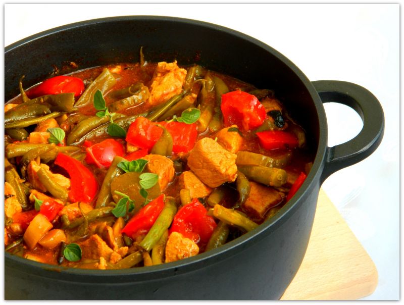 Gulasz z szynki z warzywami