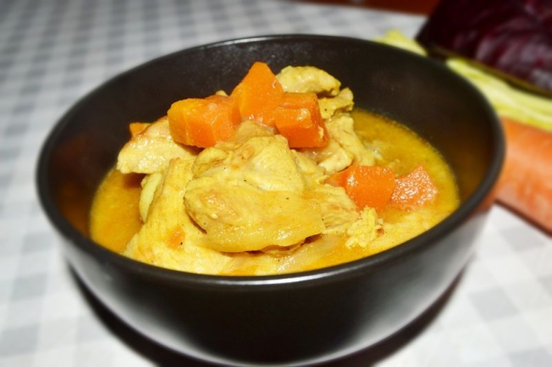 Gulasz z warzywami i brzoskwinią 