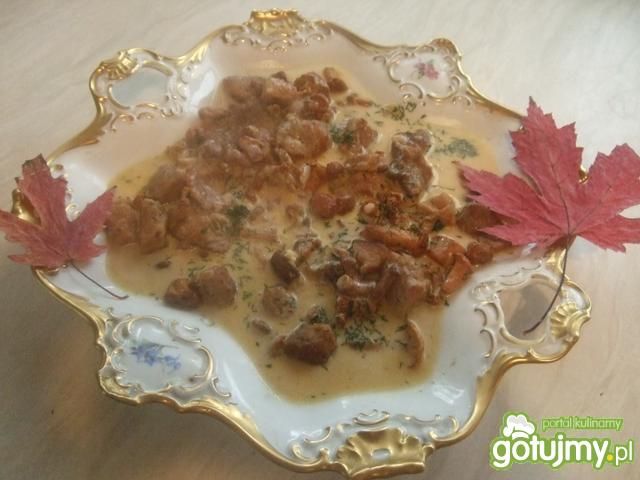 Gulaszyk jesienny z kurkami.