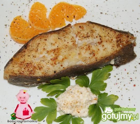 Halibut pomarańczowy z chrzanem