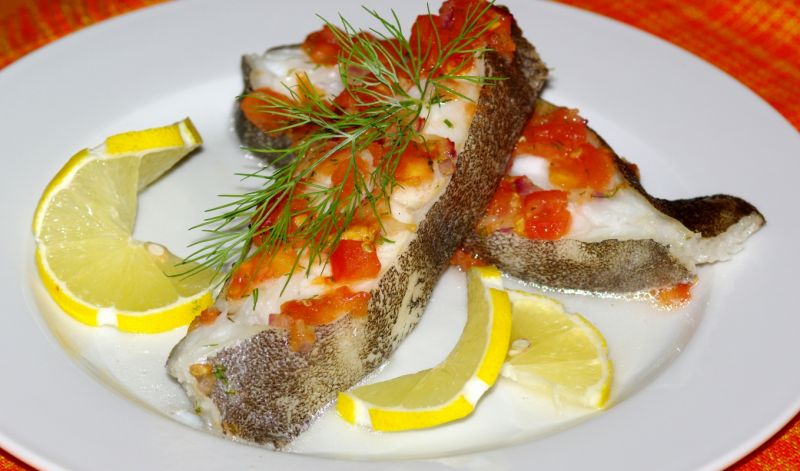 Halibut w pomidorach Halibut w pomidorach