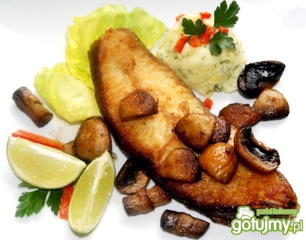 Halibut z pieczarkami Halibut z pieczarkami