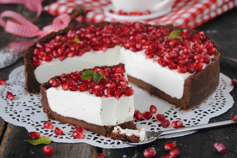 Herbatnikowy torcik  z granatem