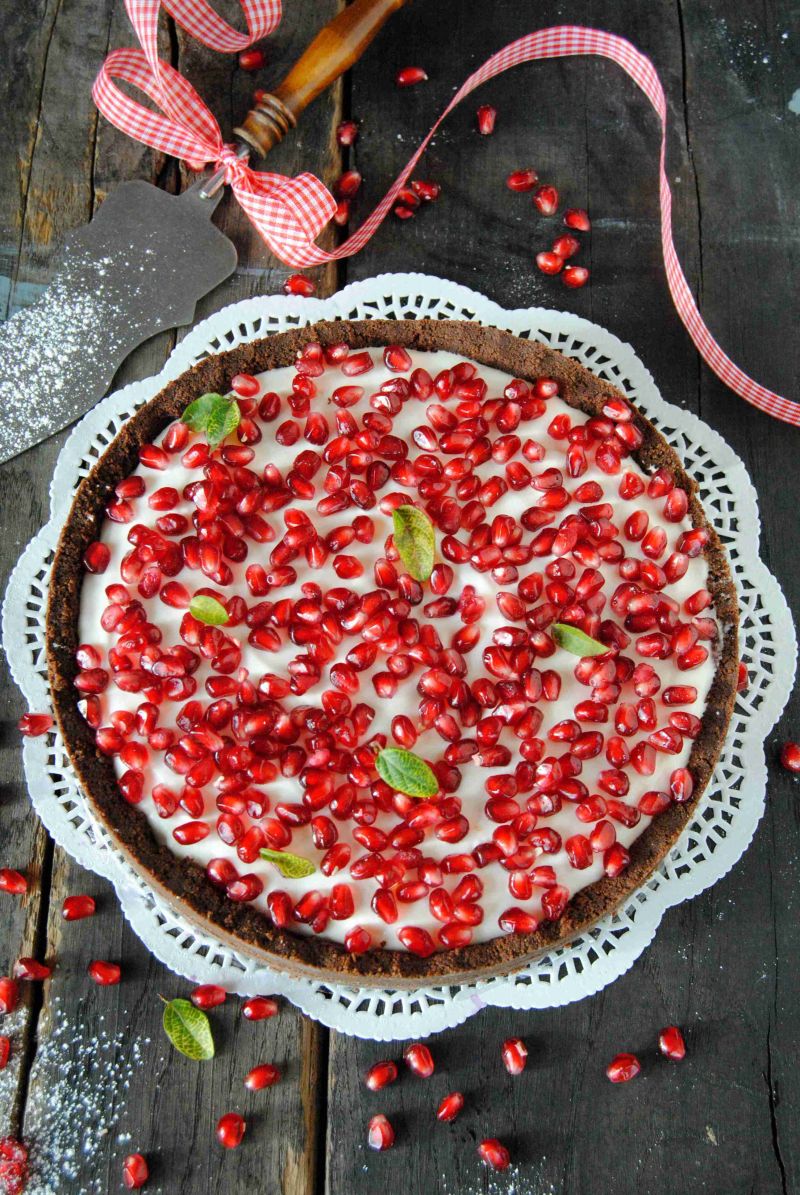 Herbatnikowy torcik  z granatem