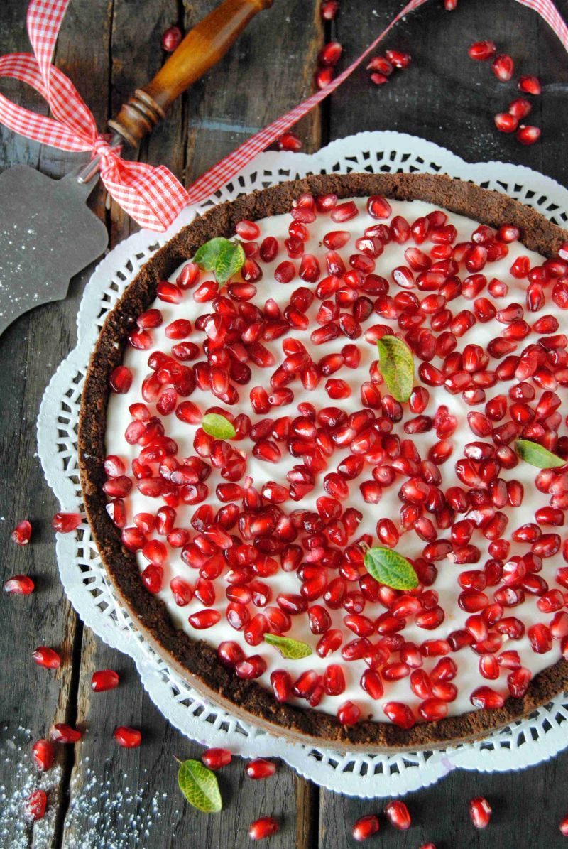 Herbatnikowy torcik  z granatem