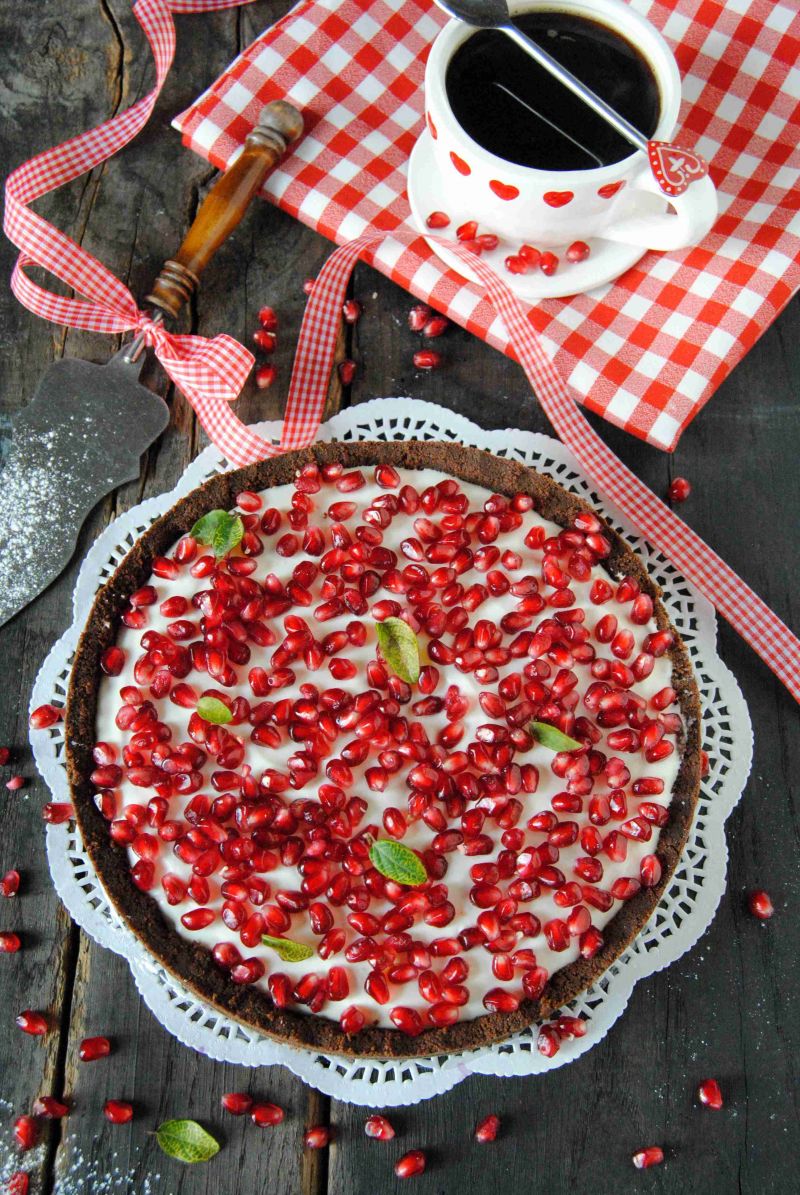 Herbatnikowy torcik  z granatem