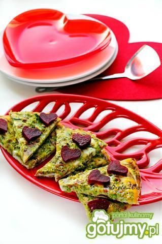 Hiszpańska tortilla walentynkowa Hiszpańska tortilla walentynkowa