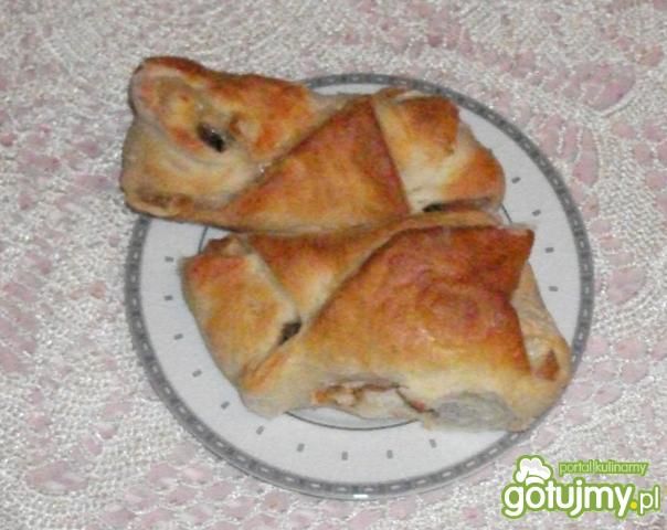 Hot dogi z pieczarkami Hot dogi z pieczarkami