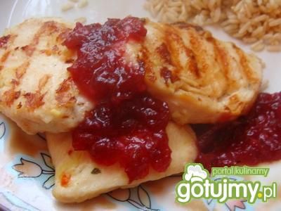 Imbirowy filet w sosie żurawinowym