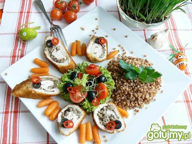 Indyk faszerowany maślakami z gryczaną Indyk faszerowany maślakami z gryczaną