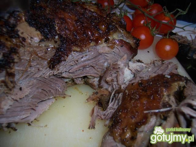 Indyk pieczony na pieczarkach