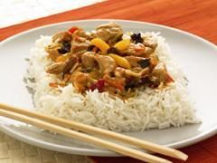 Indyk z brzoskwiniami na ryżu Indyk z brzoskwiniami na ryżu