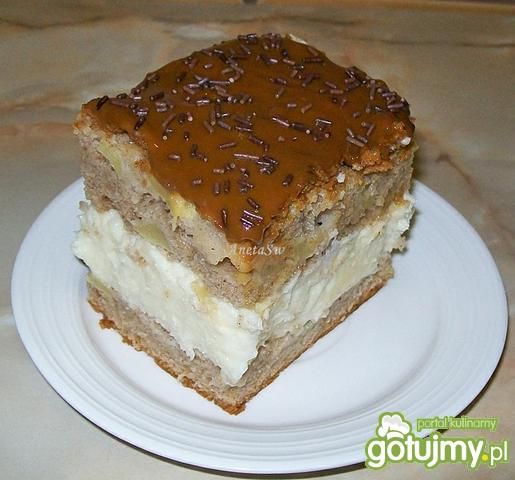 Jabłcuś z kremem grysikowym