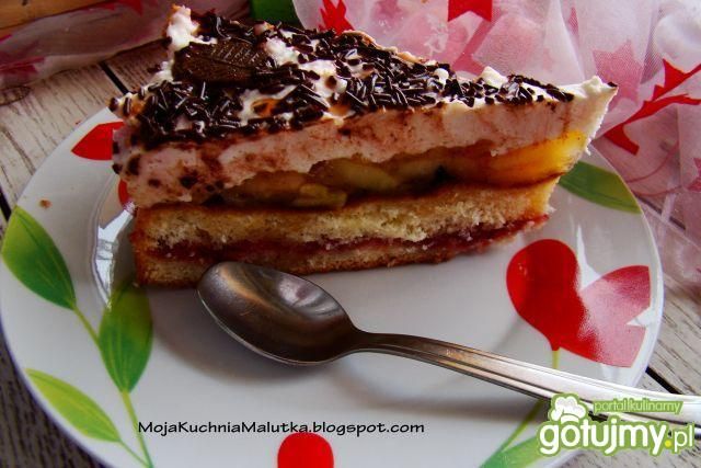 Jabłecznik pod pierzyną ze śmietany  Jabłecznik pod pierzyną ze śmietany