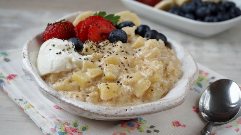 Jabłkowa owsianka z cynamonem