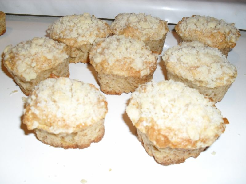 Jabłkowe muffinki z kruszonką Jabłkowe muffinki z kruszonką