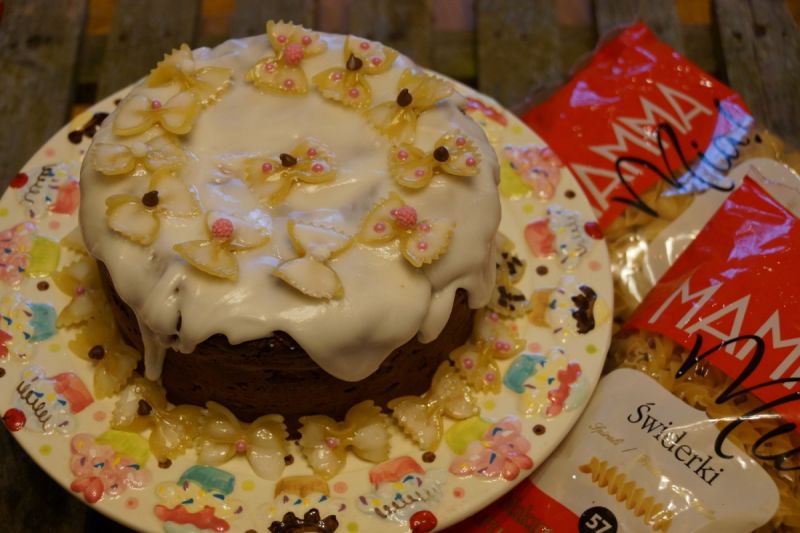 Jabłkowo-serowe ciasto makaronowe