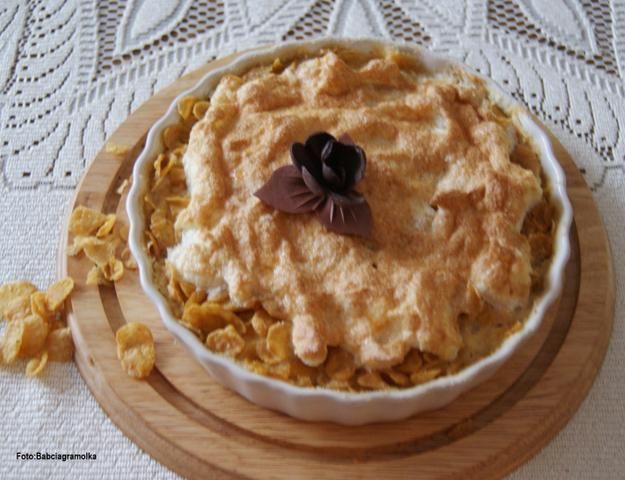 Jabłkowy pudding z corn flakes