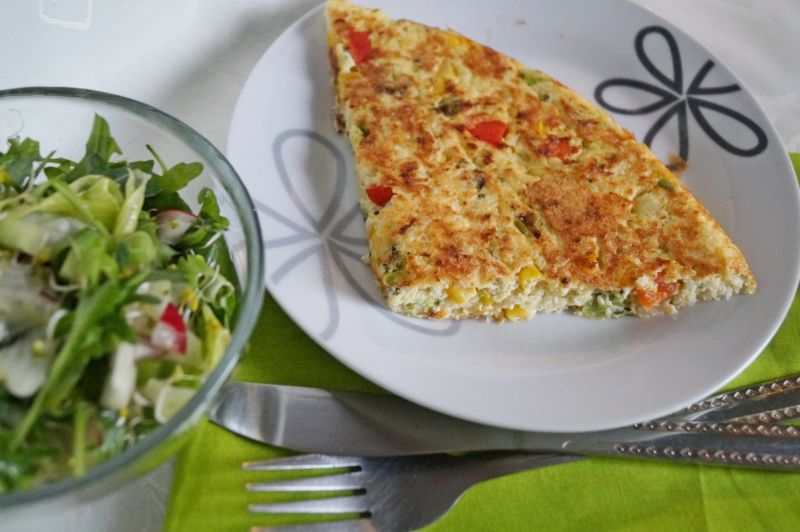 Jaglana frittata z warzywami