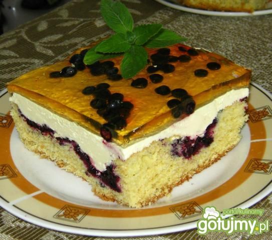 Jagodowe ciasto z kremem