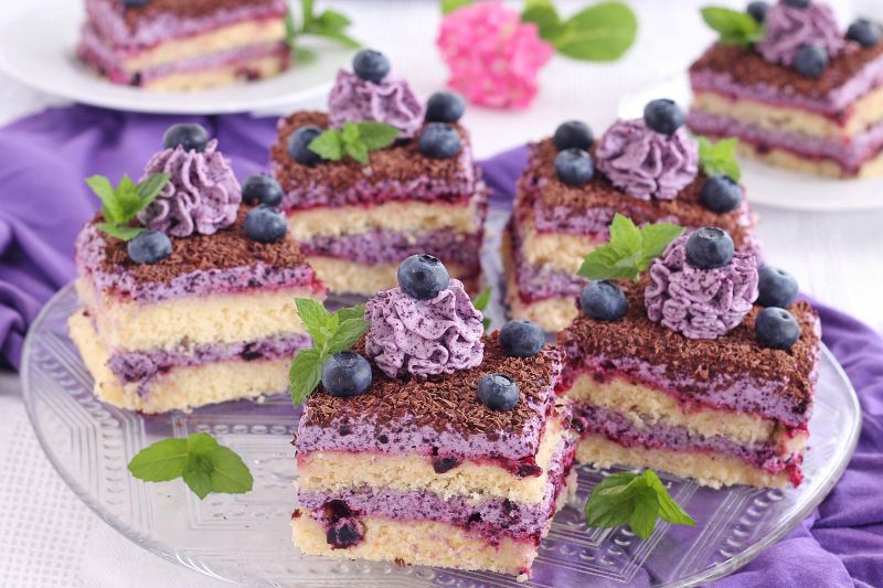 Jagodowo budyniowe ciacho