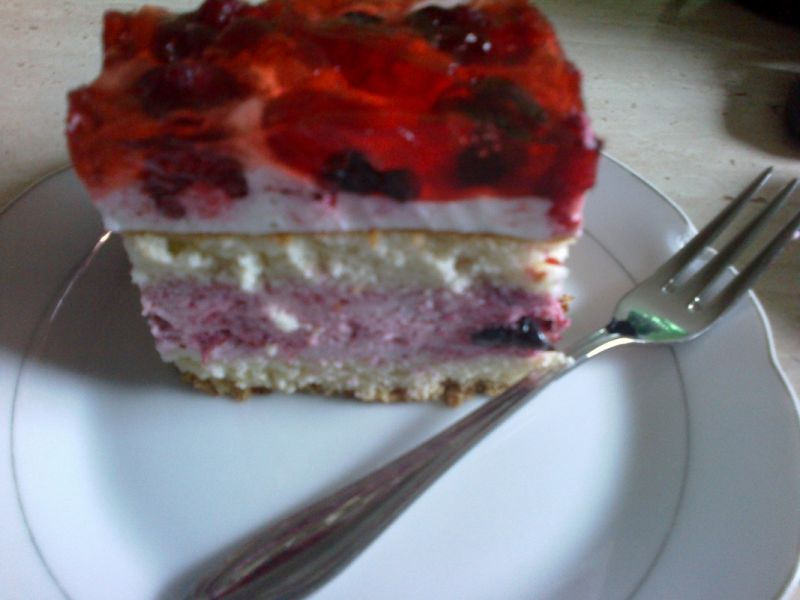 jagodowo-malinowe ciacho