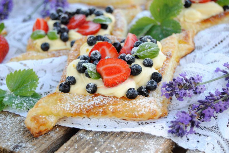 Jagodowo- truskawkowe romby