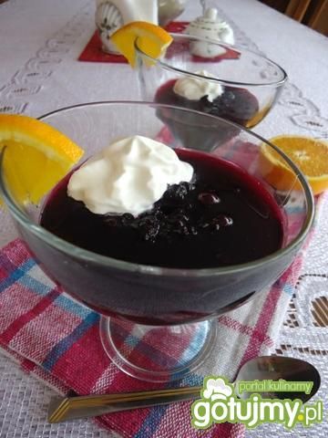 Jagodowy kisiel z nutą pomarańczy