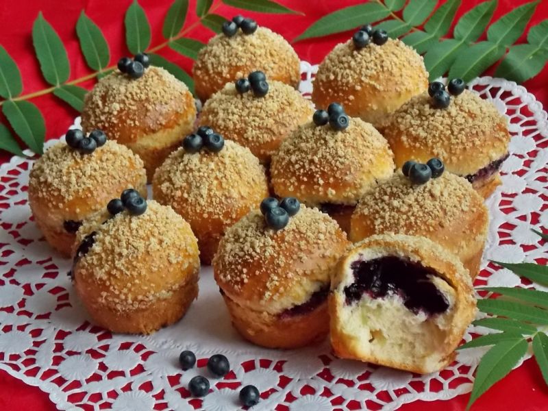 Jagodzianki babeczki Jagodzianki babeczki