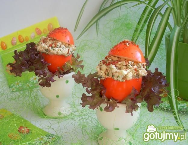 Jajeczka pomidorowo - serowe  Jajeczka pomidorowo - serowe