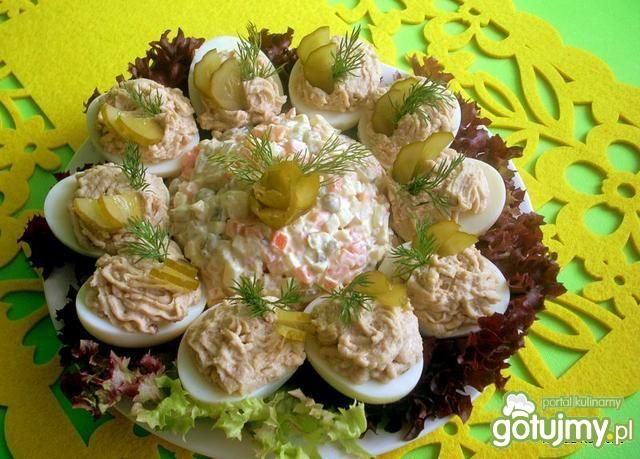 Jajeczka z farszem szynkowym 