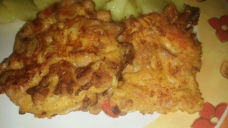 Jajeczne placuszki z ketchupem Jajeczne placuszki z ketchupem